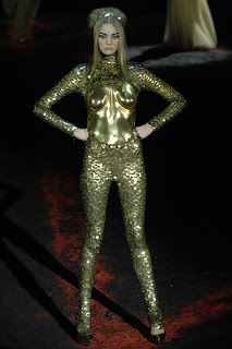 McQueen gold catsuit