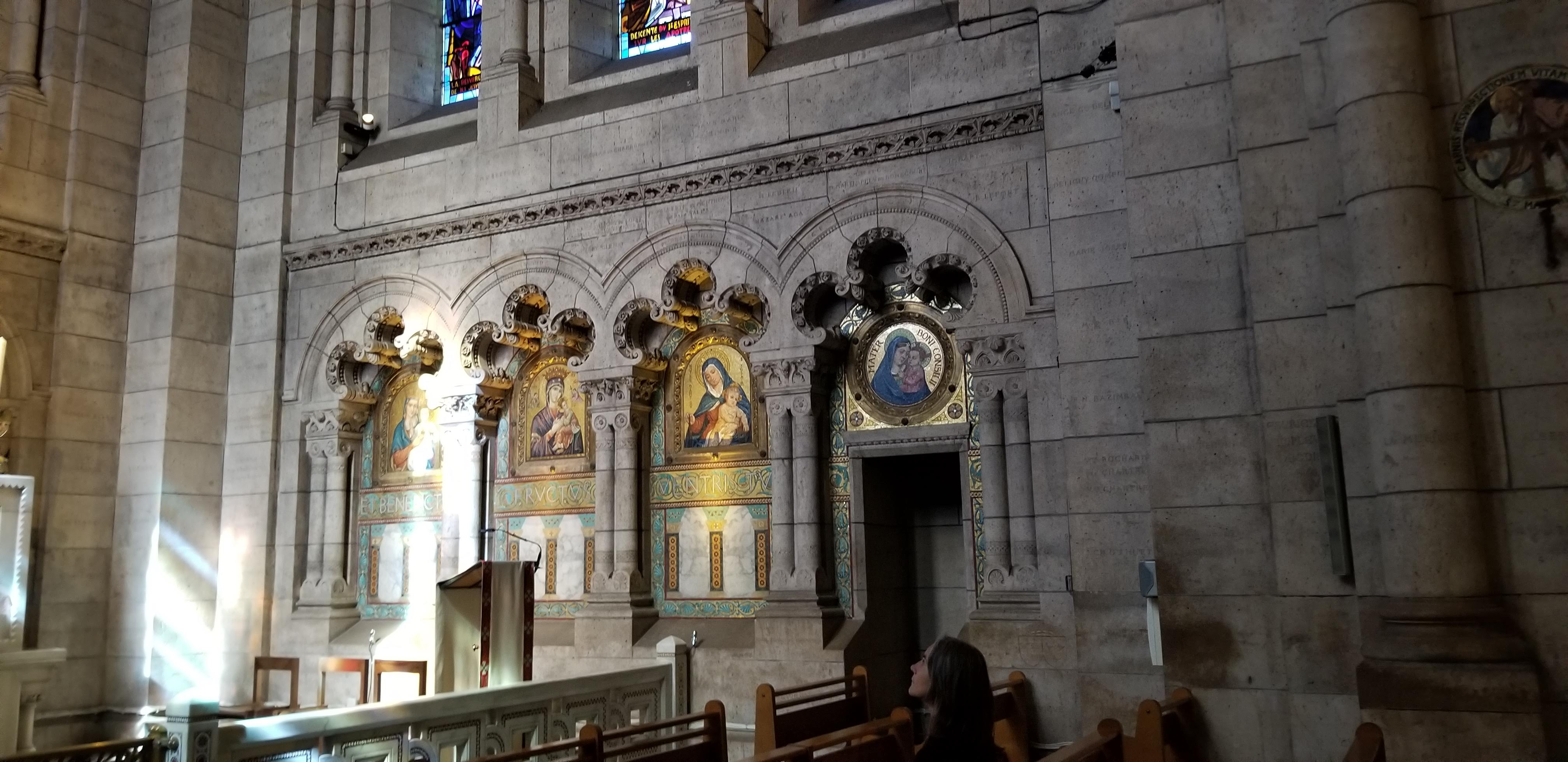 Inside Sacre Coeur Paris May 2019