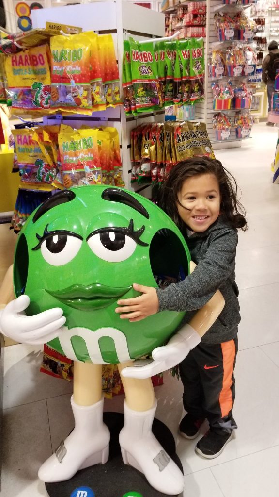 Xavier at Dylan's Candy Bar Christmas 2018