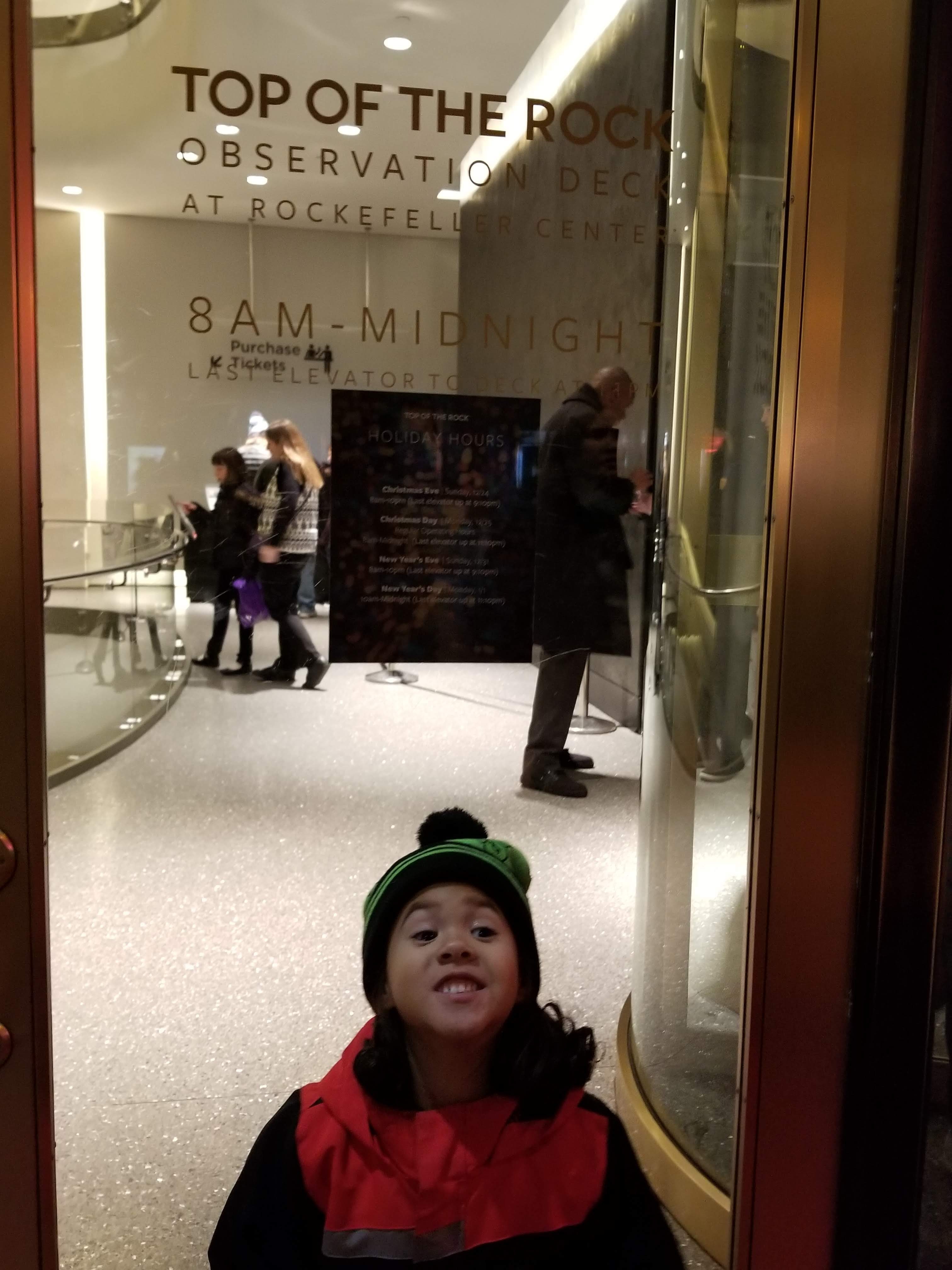 Xavier at Top of the Rock NY Christmas 2018