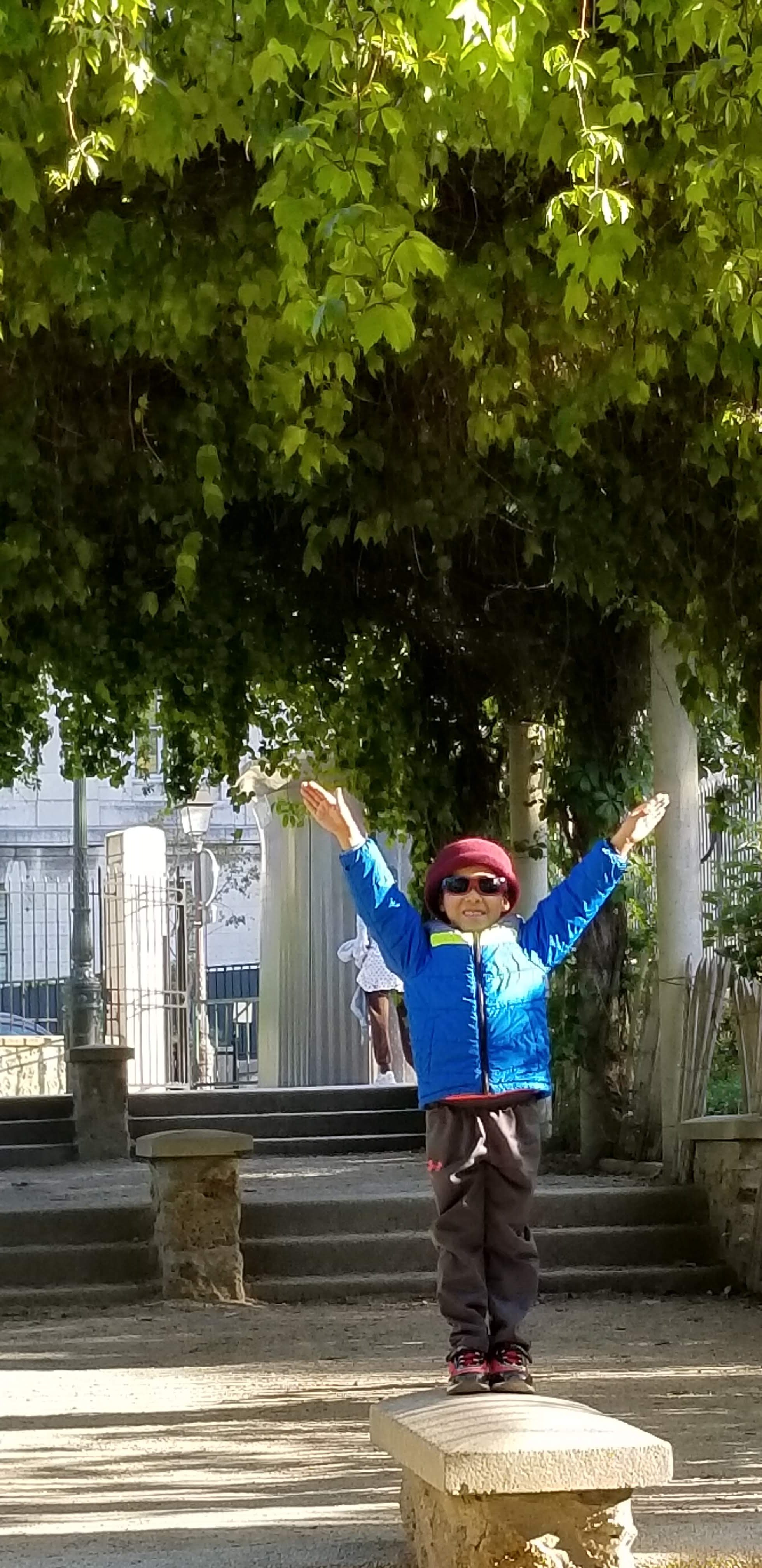 Xavier at a park in Paris in Sacre Coeur May 2019