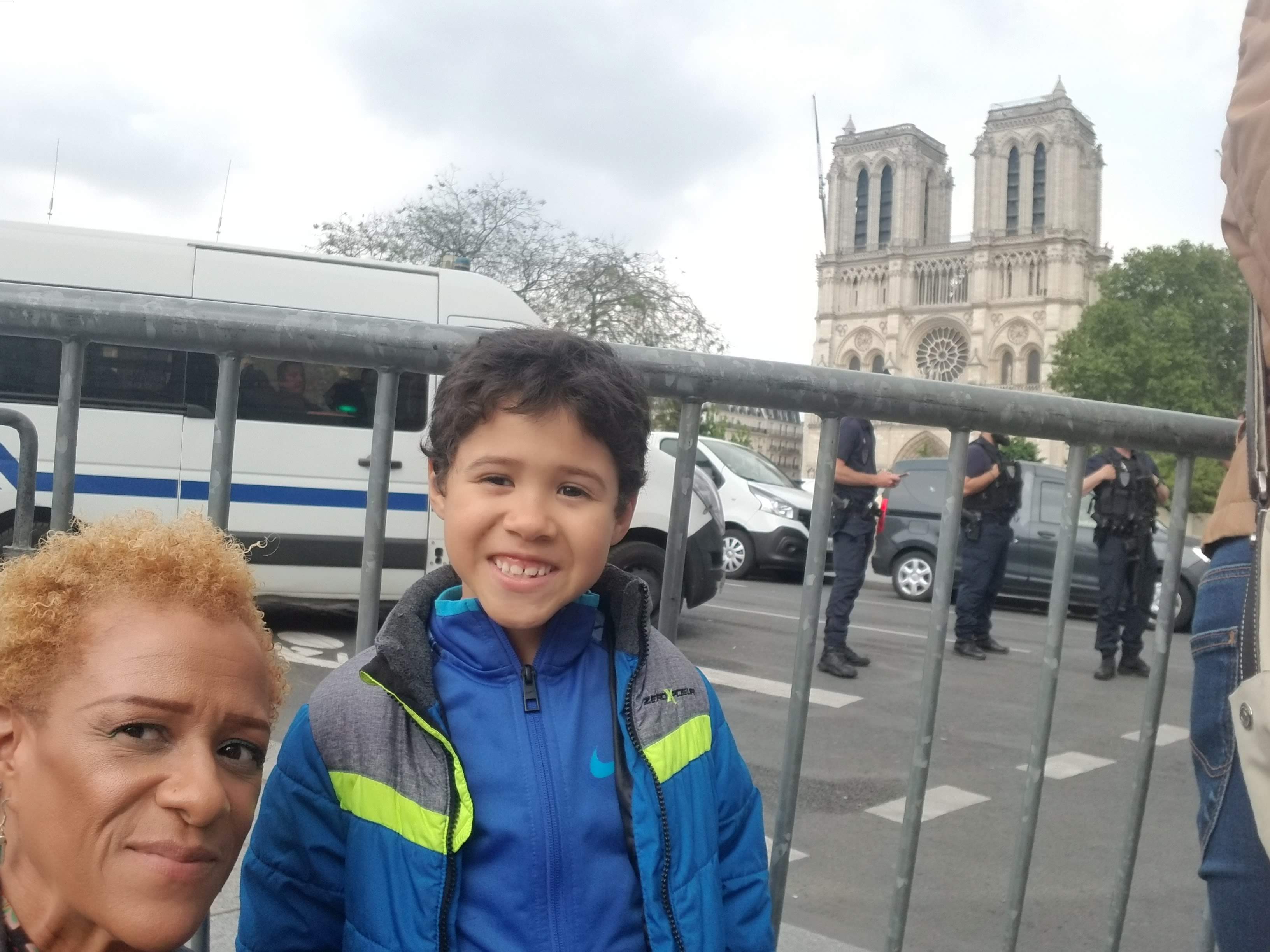 In front of Notre Dame with my son Paris May 2019