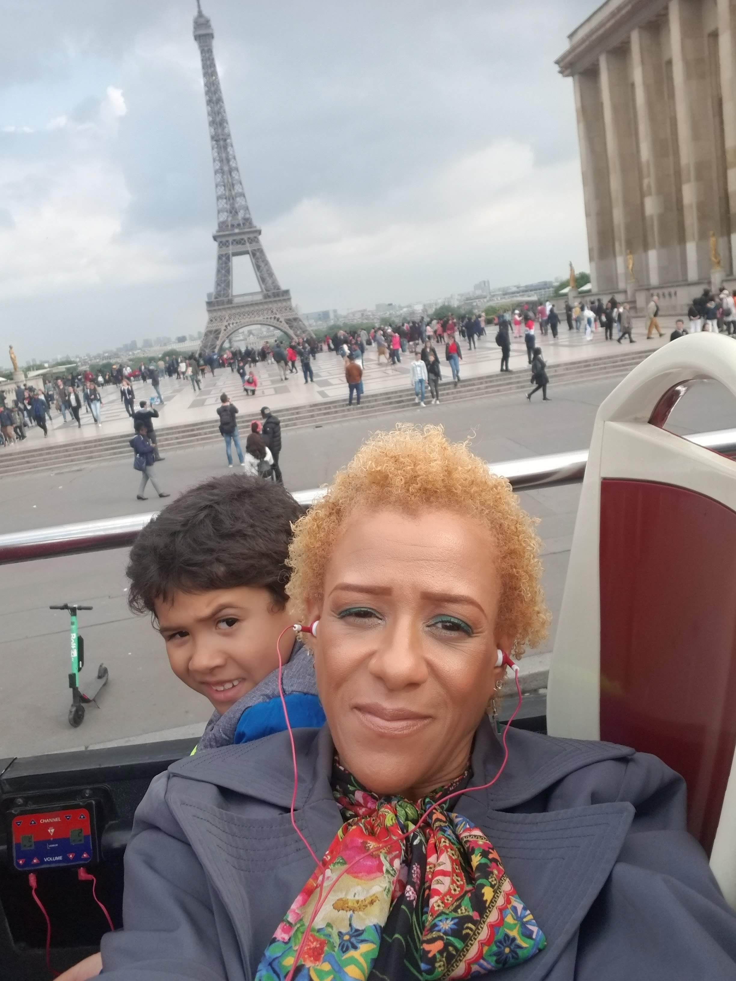 In front of Eiffel Tower with my son Paris May 2019