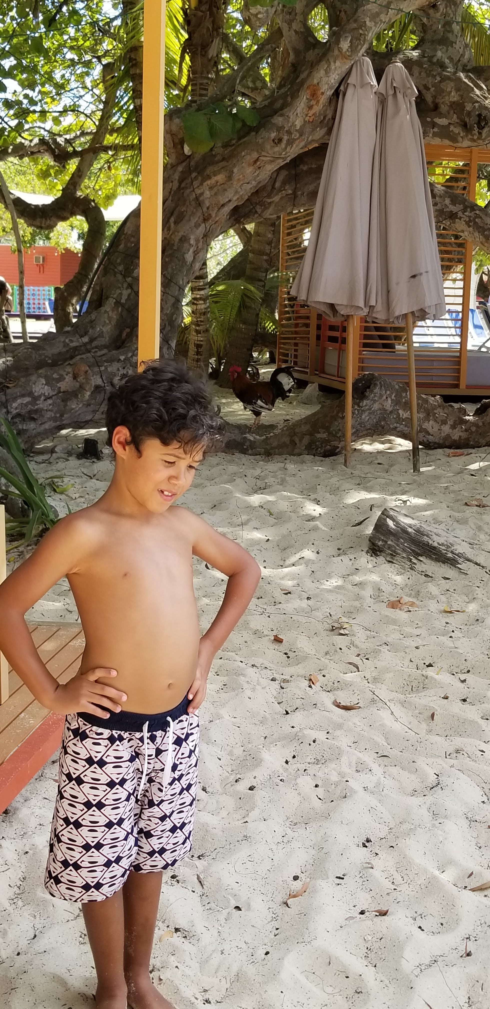 My son on the beach Grand Cayman Jan 2020