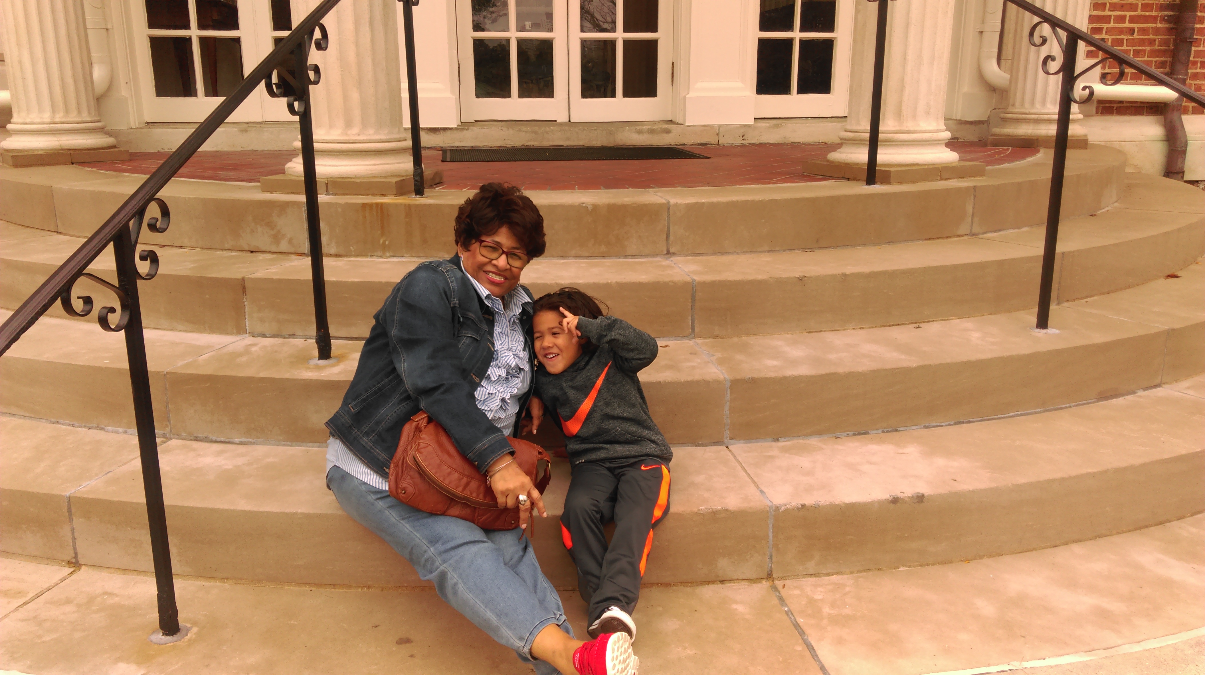 With Grandma at Strathmore Mansion