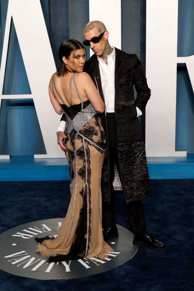 Kortney Kardashian & Travis Barker Vanity Fair Oscars After Party